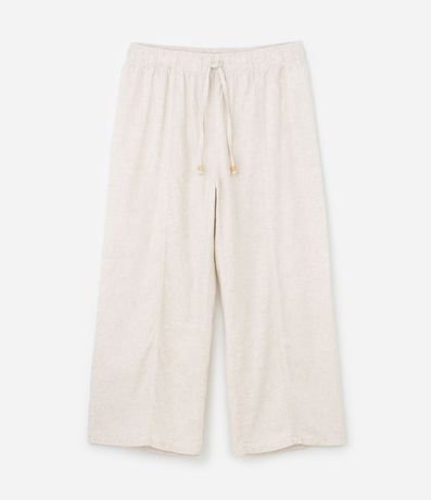 Pantalón Pantacourt en Sarga con Elástico en la Cintura y Amarre Curve & Plus 5