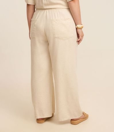 Pantalón Pantacourt en Sarga con Elástico en la Cintura y Amarre Curve & Plus 4