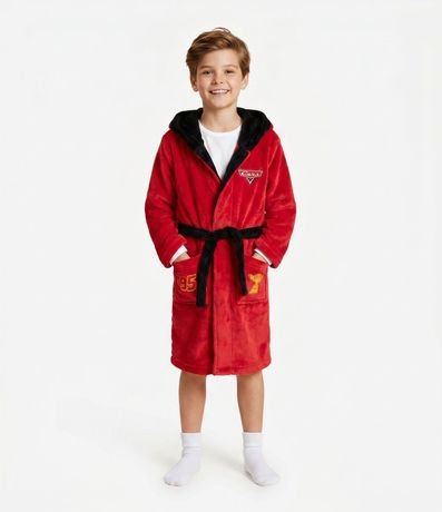 Bata de Baño Infantil con Estampa de Rayo Mcqueen – Talle 3 a 12 años