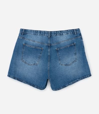 Short Mom en Jeans con Bordado Richelieu en la Bajo Curve & Plus Size 7