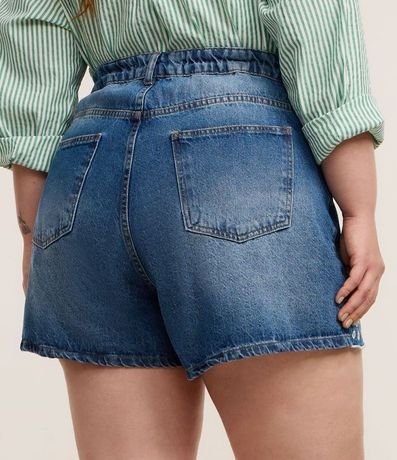 Short Mom en Jeans con Bordado Richelieu en la Bajo Curve & Plus Size 5
