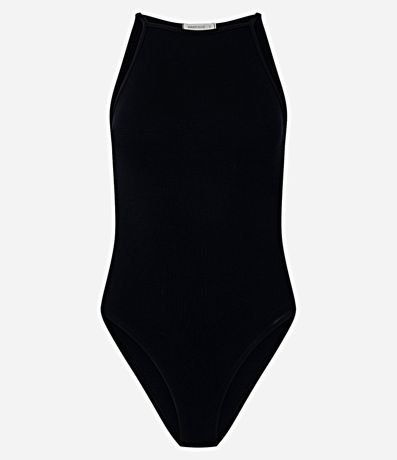 Body Canelado en Rib con Escote Recto 5