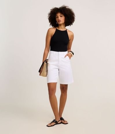 Body Canelado en Rib con Escote Recto 2