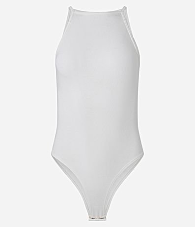 Body Canelado en Rib con Escote Recto 5