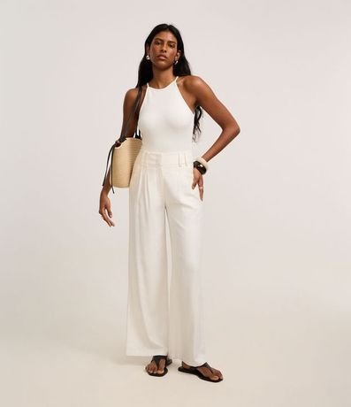 Body Canelado en Rib con Escote Recto 2