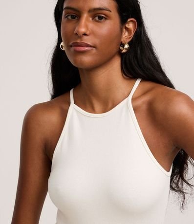 Body Canelado en Rib con Escote Recto 3