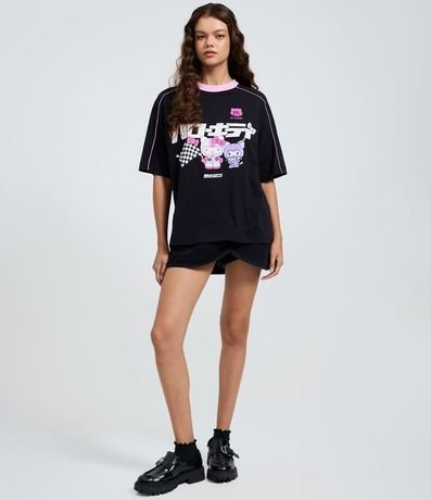 Remera en Algodón con Estampa Racing de Hello Kitty y Kuromi 2