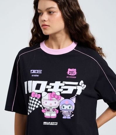 Remera en Algodón con Estampa Racing de Hello Kitty y Kuromi 3