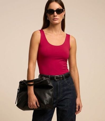 Blusa Musculosa en Poliamida con Escote U