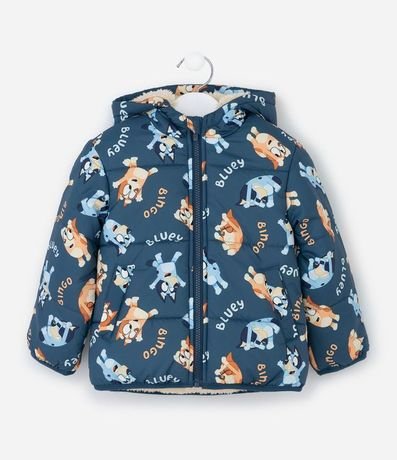 Campera Infantil Puffer con Capucha y Estampa de Bluey – Talle 1 a 6 años 1