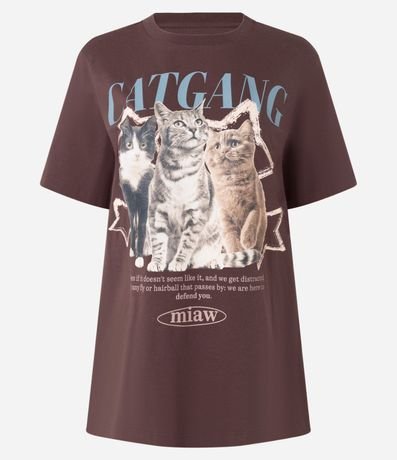 Remera T-shirt en Algodón con Estampa Gang de Gatitos 4