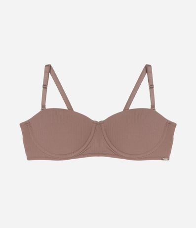 Soutien sin breteles con copa en Microfibra Texturizada 6