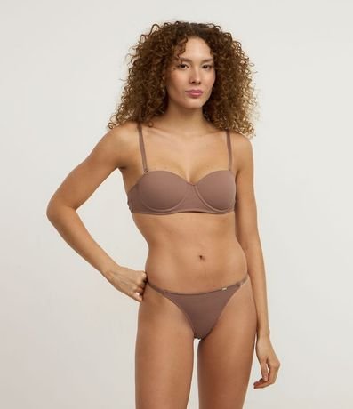 Soutien sin breteles con copa en Microfibra Texturizada 2