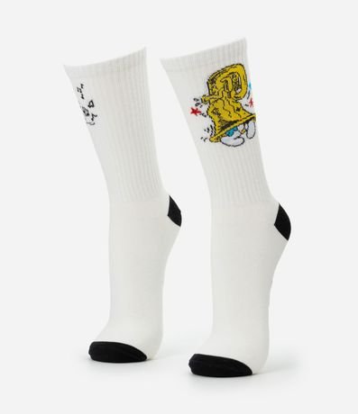 Media Caña Larga en Algodón con Estampa Los Putifos Musical