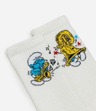 Media Caña Larga en Algodón con Estampa Los Putifos Musical 4