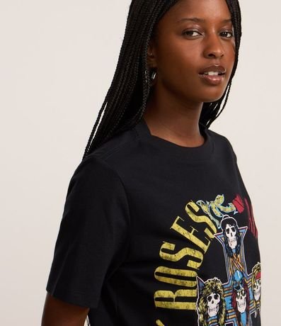 Remera en Algodón con Estampa Guns'n'Roses Frente y Espalda 3