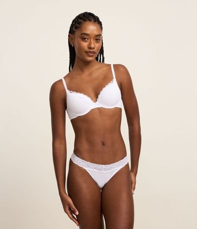 Soutien Push Up con Copa en Microfibra con Detalles en Encaje 2