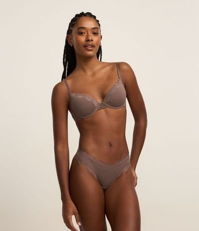 Soutien Push Up con Copa en Microfibra con Detalles en Encaje 2