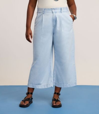 Pantalón Pantacourt en Jeans Delavê con Elástico en la espalda Curve & Plus Size 2