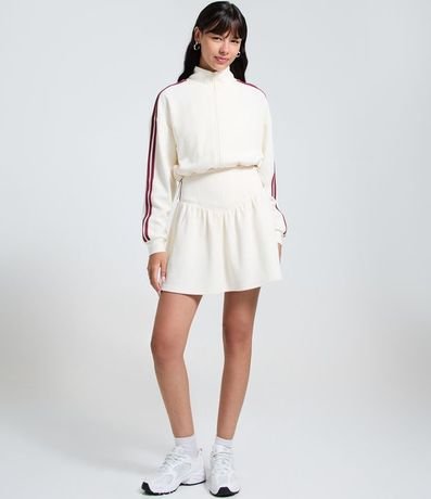 Campera Boxy en Malla Waffle con Rayas Laterales 2