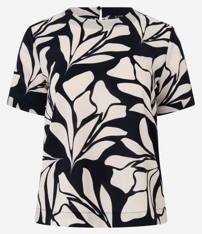 Blusa con Manga Corta y Estampado Floral 4
