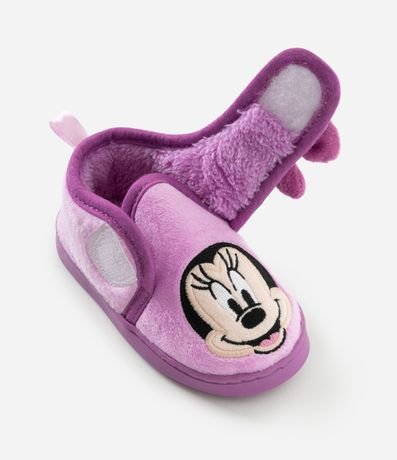 Pantufla Infantil Cerrada Minnie con Lazo 3D – Talle 19 a 28 5