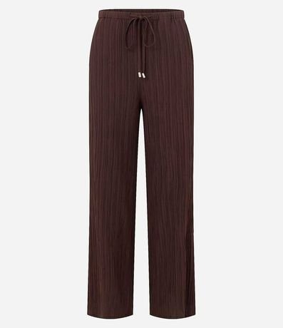Pantalón Recto Fluida en Chiffon Texturizado 7