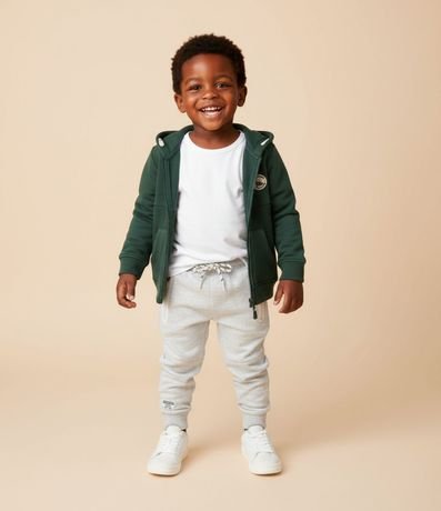 Pantalón Infantil en Algodón con Lettering Embossed – Talle 1 a 5/6 años