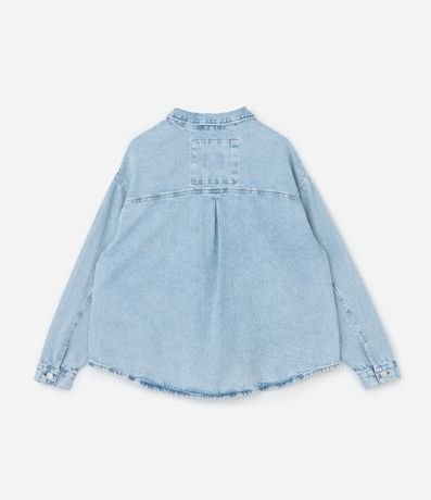 Campera Overshirt en Jeans con Bolsillo Delantero Curve & Plus Size 6