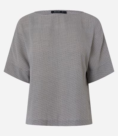 Blusa Femenina en Chiffon con Estampa Geométrica