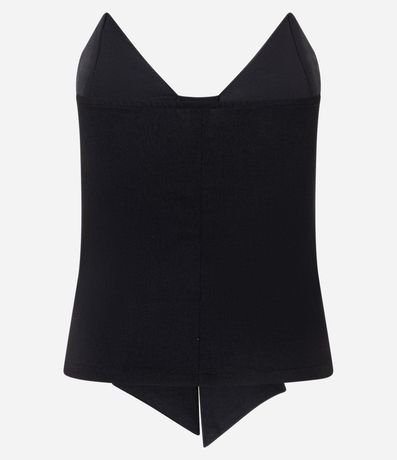 Blusa Sin Breteles en Bengalina con Lazo 6