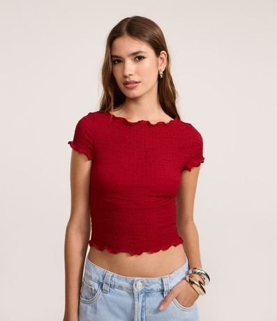 Blusa con Textura y Ondas en los Biés