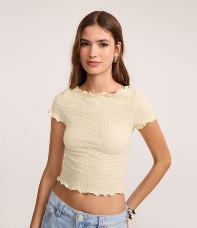 Blusa con Textura y Ondas en los Biés