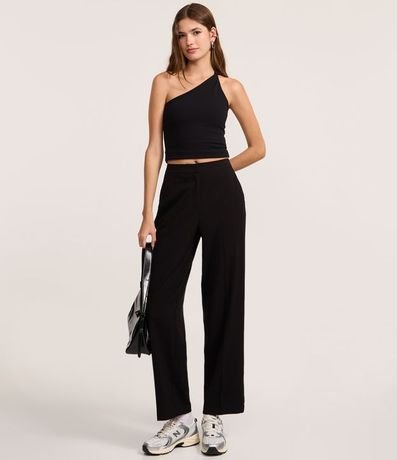 Blusa Hombro Único en Punto Roma con Detalle Torcido 2