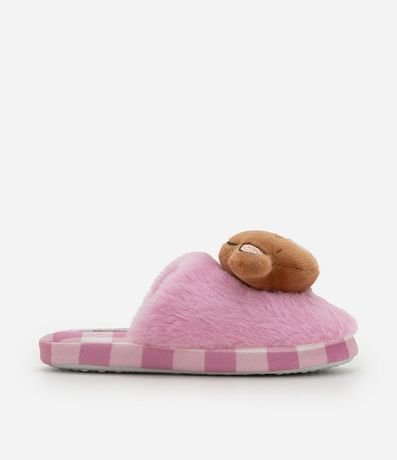 Pantufla Ojota en Fleece con Oso - Talle 29 al 36 3