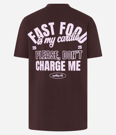 Remera T-Shirt en Algodón con Estampa Lettering Fast Food 6