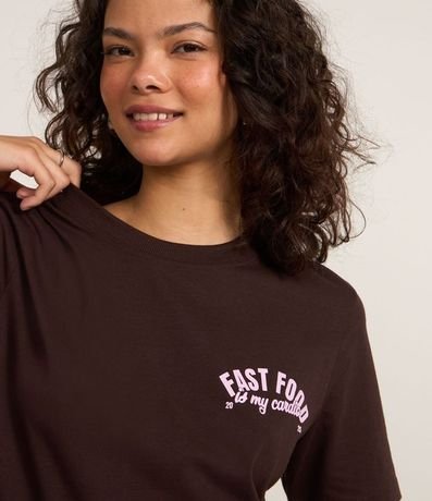 Remera T-Shirt en Algodón con Estampa Lettering Fast Food 3