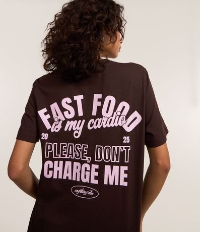 Remera T-Shirt en Algodón con Estampa Lettering Fast Food 4