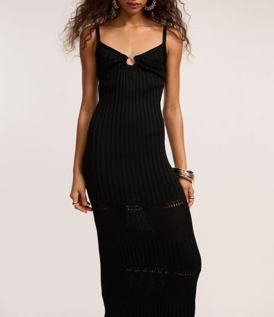 Vestido New Midi en Microfibra con Adornos en el Escote 2