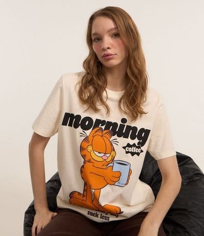 Remera en Algodón con Estampa Garfield