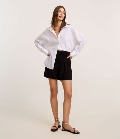 Short Clochard Sastre en Viscosa con Cinturón Lazo