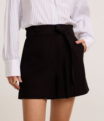 Short Clochard Sastre en Viscosa con Cinturón Lazo 3