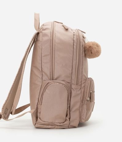 Mochila en Polimaida con Bolsillo Delantero y Pompón 2