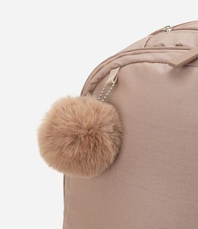 Mochila en Polimaida con Bolsillo Delantero y Pompón 6