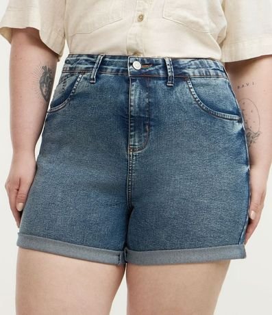 Short Hot Pants Jeans con Bajo Plegado Curve & Plus Size 2
