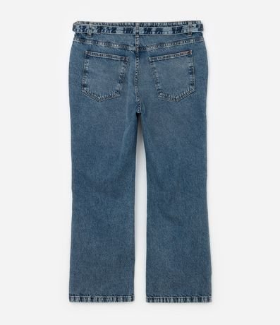 Pantalón Recto en Jeans con Cinturón Curve & Plus Size 6