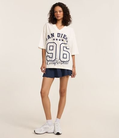 Remera Over en Algodón con Estampa Lettering San Diego 2