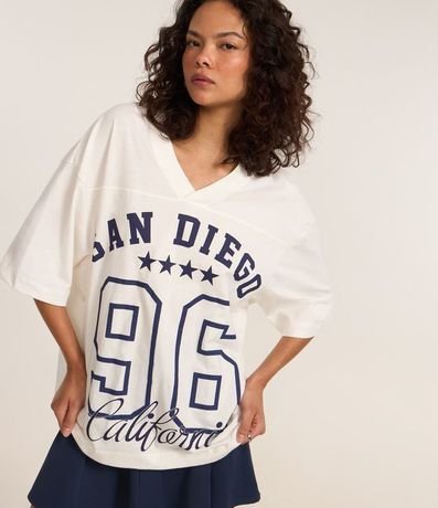 Remera Over en Algodón con Estampa Lettering San Diego 3