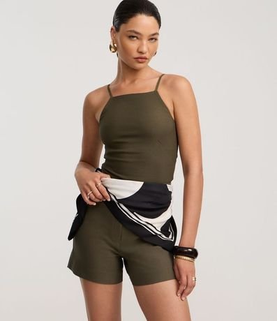 Short Recto Sastre Cintura Alta en Bengalina 2