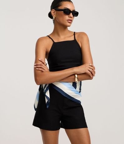 Short Recto Sastre Cintura Alta en Bengalina 2